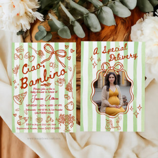 A special Delivery Photo Green Invitation Kaart