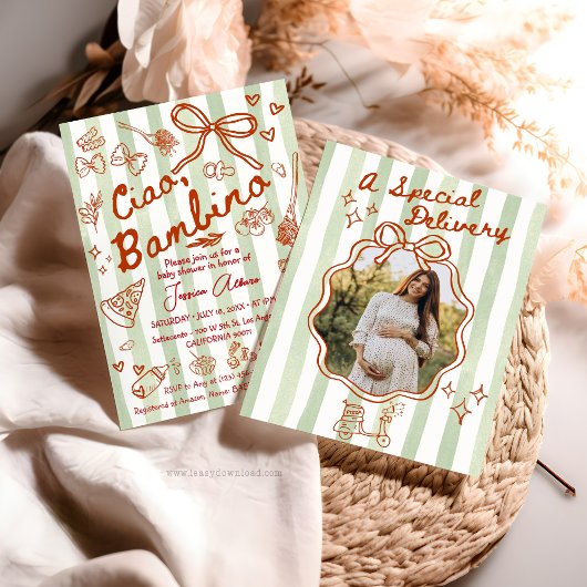 A special Delivery Photo Invitation Kaart