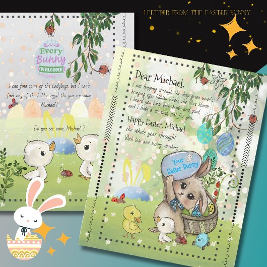 A Special Message from the Easter Bunny Watercolor