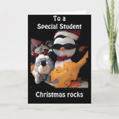 **A SPECIAL STUDENT** H0PE Y0UR CHRISTMAS "R0CKS' FEESTDAGEN KAART (Voorkant)
