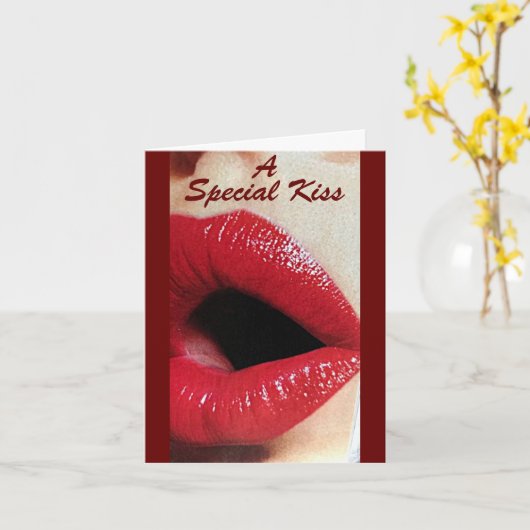A **SPECIALE KISS** VOOR MIJN FAVORIETE VALENTIJN KAART (Gele Bloem)