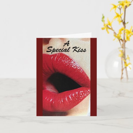 A **SPECIALE KISS** VOOR MIJN FAVORIETE VALENTIJN KAART (Gele Bloem)