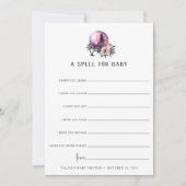 A Spell for Baby Halloween Baby Shower Wishes Card Kaart (Voorkant)