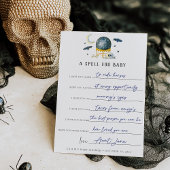 A Spell for Baby Halloween Baby Shower Wishes Card Kaart