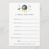 A Spell for Baby Halloween Baby Shower Wishes Card Kaart (Voorkant)