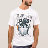 A spider, bats, and a ghost chillin’ with a beer t-shirt (Voorkant)