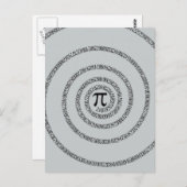 A sPIral op Pi klikt aanpast Grijze Kleur van de V Briefkaart (Voorkant / Achterkant)