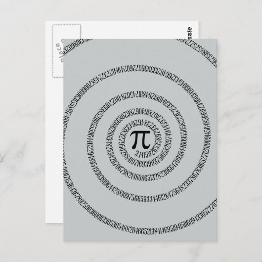 A sPIral op Pi klikt aanpast Grijze Kleur van de V Briefkaart (Voorkant / Achterkant)