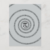 A sPIral op Pi klikt aanpast Grijze Kleur van de V Briefkaart (Voorkant)