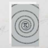 A sPIral op Pi klikt aanpast Grijze Kleur van de V Briefpapier (Voorkant / Achterkant)