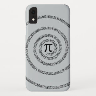 A sPIral voor Pi klikt aanpast Grijze Kleur van de iPhone XR Hoesje
