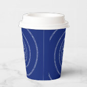 A sPIral voor Pi on Blue Papieren Bekers (Rechts)