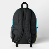 A splash of a backpack.  bedrukte rugzak (Achterkant)