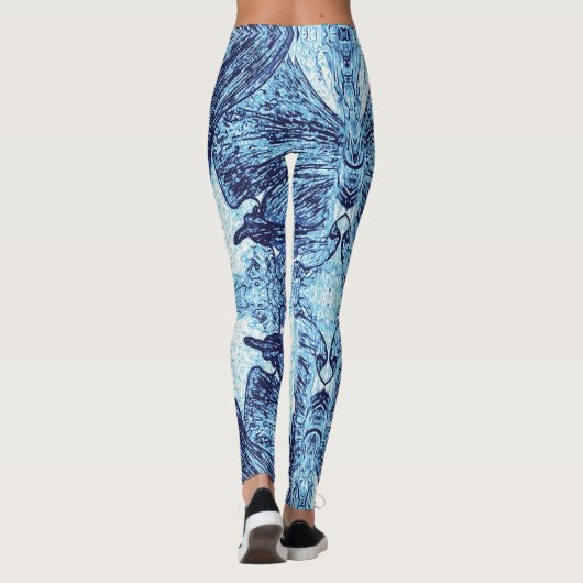 A Splash Of Aqua Blue Leggings (Achterkant)