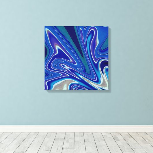 A Splash of Blue  16x16 Canvas Afdruk (Insitu (Houten vloer))