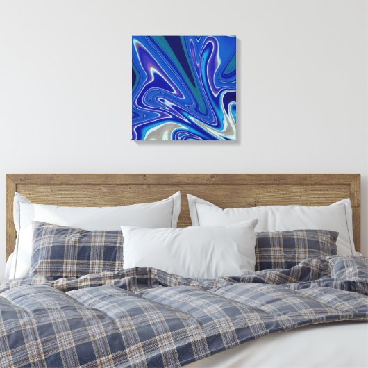 A Splash of Blue 16x16 Canvas Afdruk (Insitu (Slaapkamer))