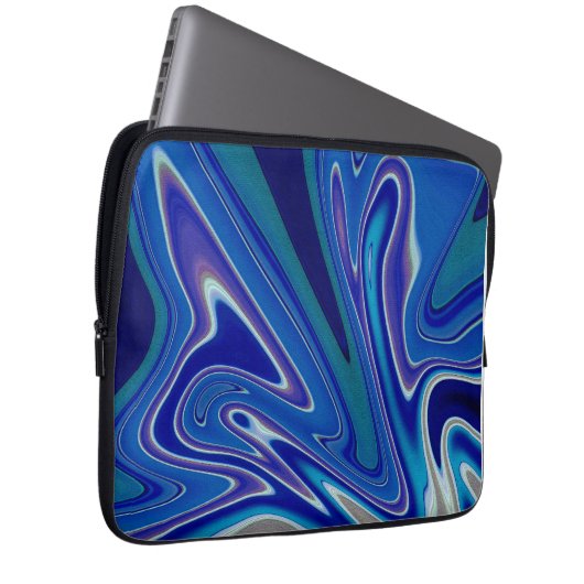 A Splash of Blue Laptop Sleeve (Voorkant Rechts)
