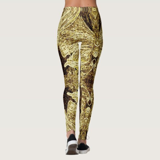 A Splash Of Golden Brown 2 Leggings (Achterkant)