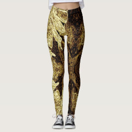 A Splash Of Golden Brown 2 Leggings