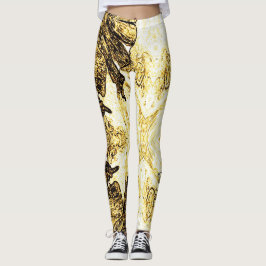 A Splash Of Golden Brown Leggings