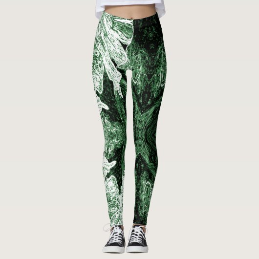 A Splash Of Green 2 Leggings (Voorkant)