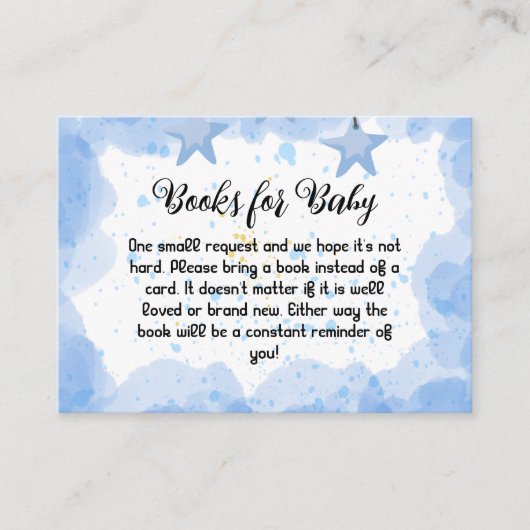 A Splash of Joy: Waterverf Baby shower Informatiekaartje (Voorkant)