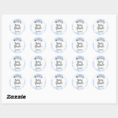 A Splash of Joy: Waterverf Baby shower Ronde Sticker (Vel)