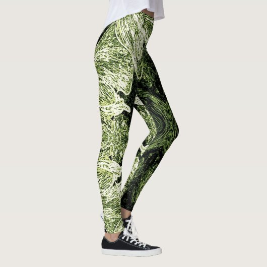 A Splash Of Lime Green 2 Leggings (Rechts)
