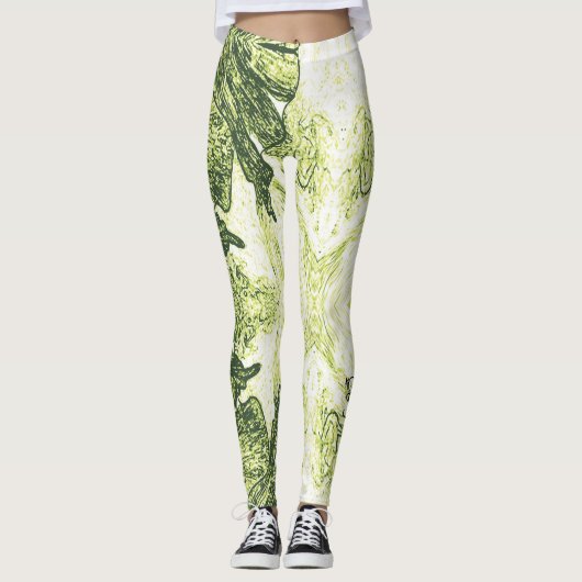 A Splash Of Lime Green Leggings (Voorkant)