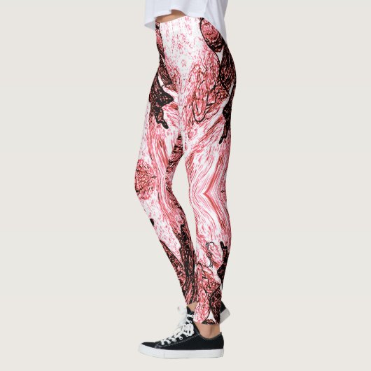 A Splash Of Red Leggings (Links)