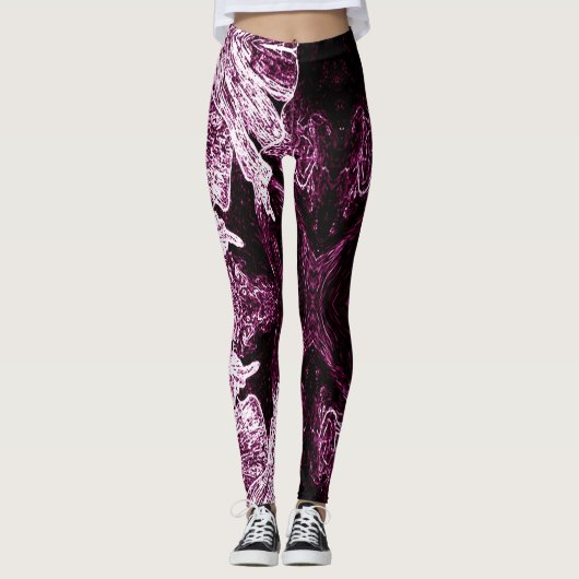 A Splash Of Rose Pink 2 Leggings (Voorkant)