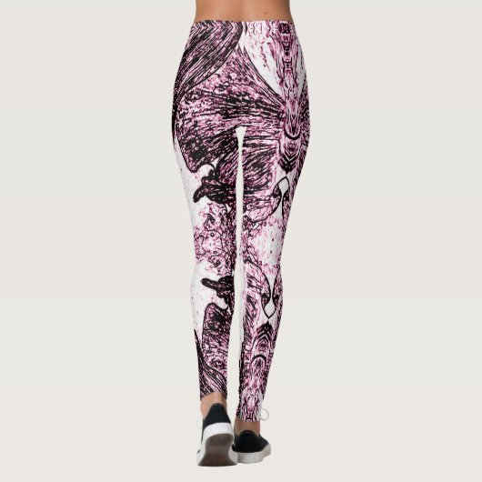 A Splash Of Rose Pink Leggings (Achterkant)