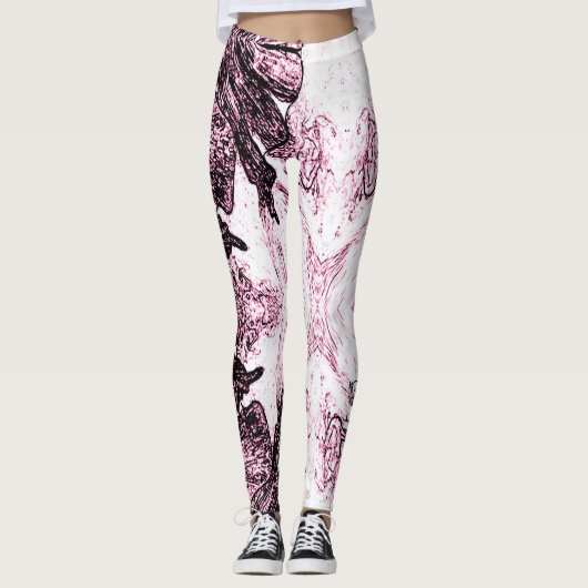 A Splash Of Rose Pink Leggings (Voorkant)