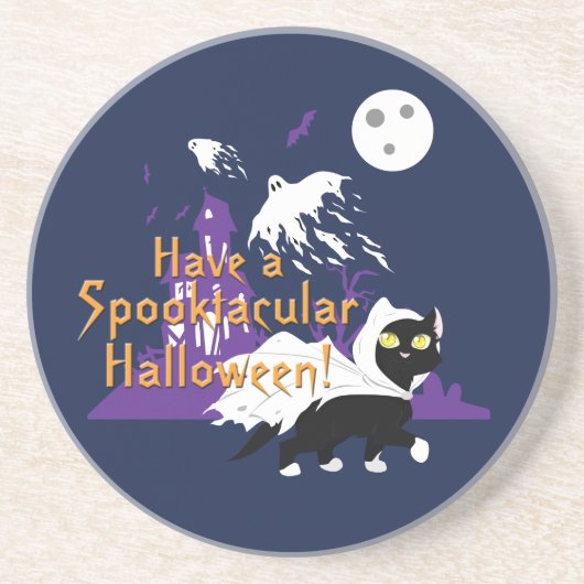 A Spooktacular Halloween Zandsteen Onderzetter (Voorkant)