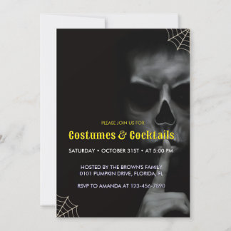 A spooky Halloween invitation fe Kaart