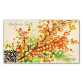 a spring branch of mimosa, bright, yellow magnetisch visitekaartje (Voorkant)