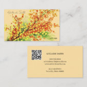 a spring branch of mimosa, bright, yellow visitekaartje (Voorkant / Achterkant)