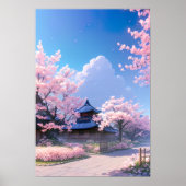 A Springtime Stroll, Cherry Blossom Beauty Poster (Voorkant)