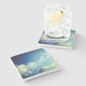 A sprinkling of clouds stenen onderzetter (Zijkant)