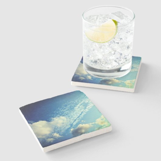 A sprinkling of clouds stenen onderzetter (Zijkant)