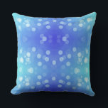 A square pillow with a gradient design from blue kussen<br><div class="desc">A square pillow with a gradient design from blue to teal. It features a pattern of overlapping, translucent white circles, creating a tranquil and dreamy effect.</div>