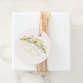 A Squeeze of Thanks Lemon Citrus Baby Shower Bedankjes Labels (In situ)