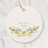 A Squeeze of Thanks Lemon Citrus Baby Shower Bedankjes Labels (Achterkant)