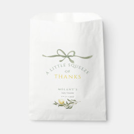 A Squeeze of Thanks Lemon Citrus Baby Shower Bedankzakje