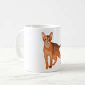 A staat voor Abyssinian Cat Koffiemok (Voorkant links)