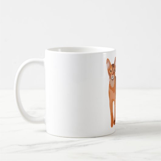A staat voor Abyssinian Cat Koffiemok (Links)