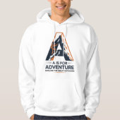 A staat voor Adventure Hiking Mountain Design Hoodie (Voorkant)