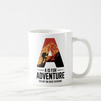 A staat voor Adventure Hiking Mountain Design Koffiemok