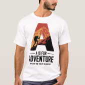 A staat voor Adventure Hiking Mountain Design T-shirt (Voorkant)