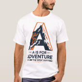 A staat voor Adventure Hiking Mountain Design T-shirt (Voorkant)